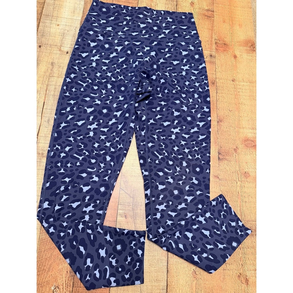 Aerie Offline Leggings Goals 7/8 Leggings High Rise Blue Cheetah Large